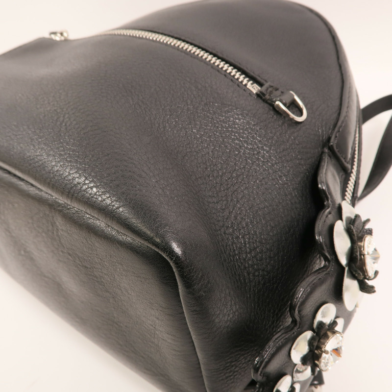 FENDI 牛皮皮革Roma Backpack銀扣背包-9