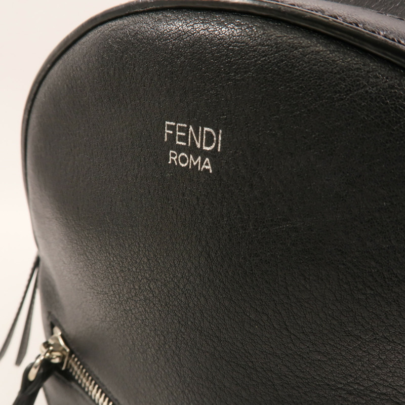 FENDI 牛皮皮革Roma Backpack銀扣背包-14