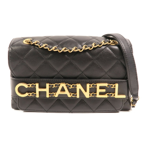 CHANEL 牛皮皮革Enchained Flap金扣鏈帶肩背袋