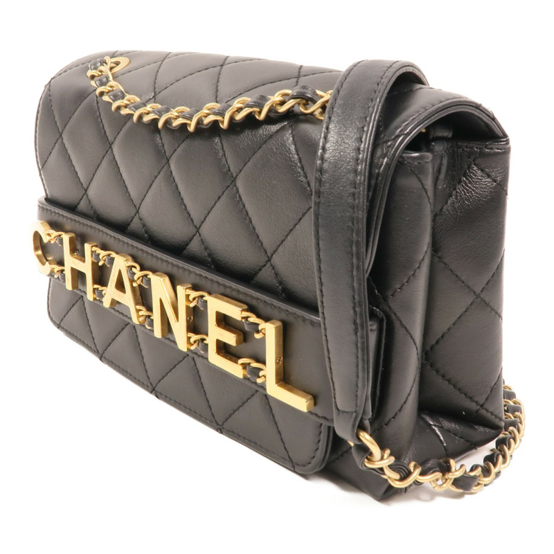 CHANEL 牛皮皮革Enchained Flap金扣鏈帶肩背袋-2