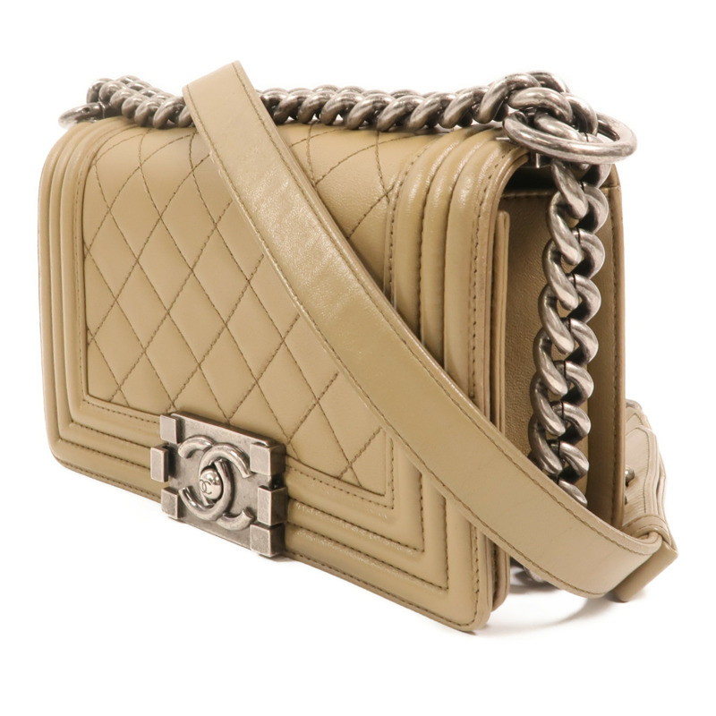 CHANEL 羊皮皮革Boy 20鏈帶肩背袋-2