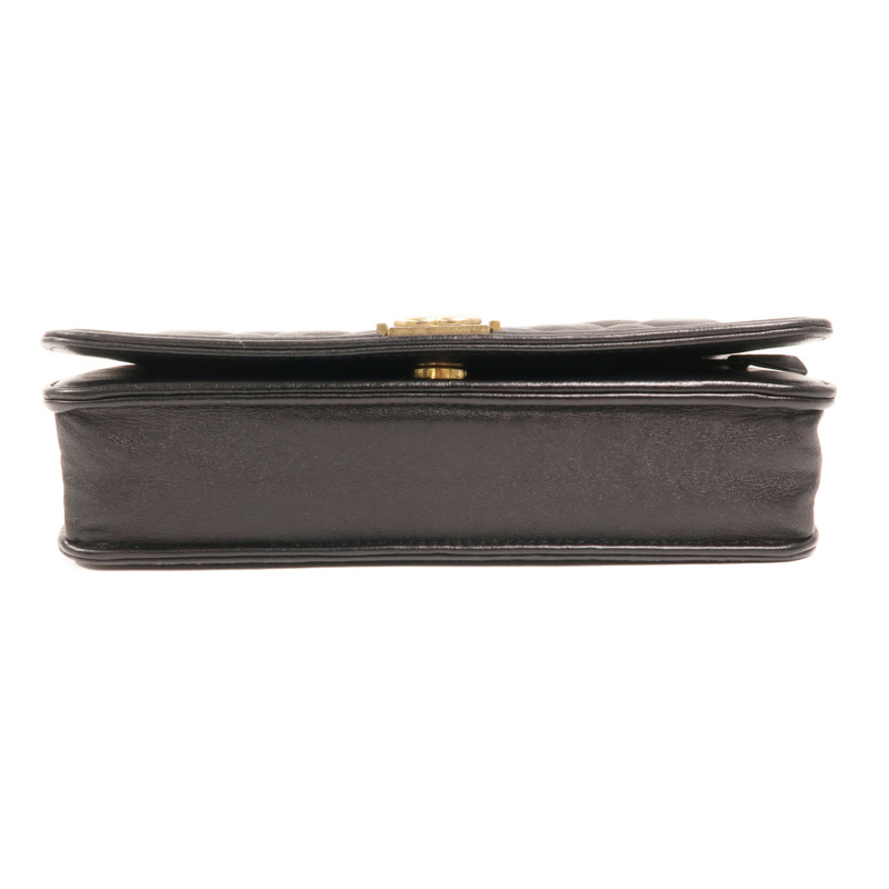 CHANEL 羊皮皮革Boy Wallet On Chain金扣鏈帶肩背袋-3