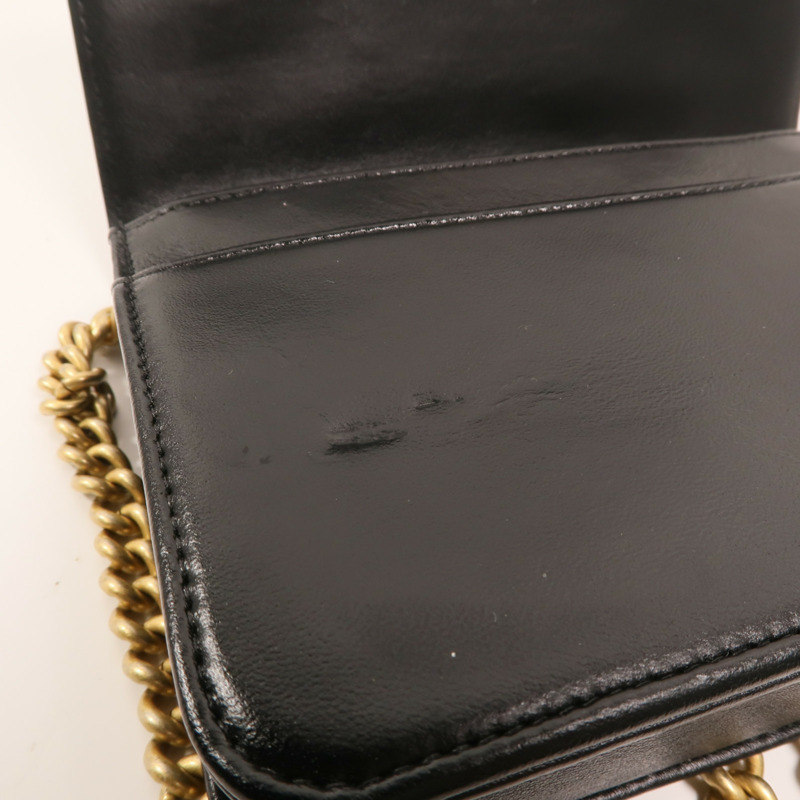 CHANEL 羊皮皮革Boy Wallet On Chain金扣鏈帶肩背袋-15