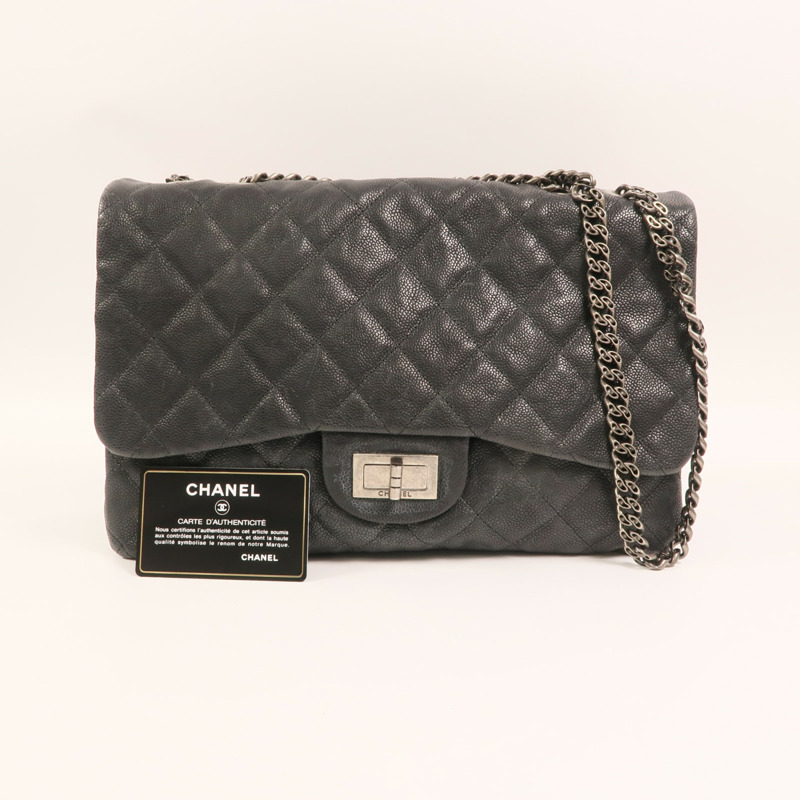 CHANEL 牛皮皮革2.55 Flap Bag鏈帶肩背袋-9