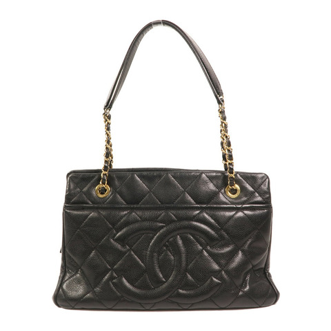 CHANEL 牛皮皮革Timeless CC Tote Bag金扣鏈帶手挽袋