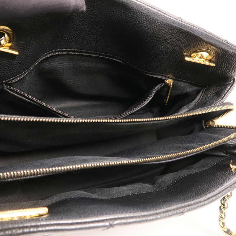 CHANEL 牛皮皮革Timeless CC Tote Bag金扣鏈帶手挽袋-4