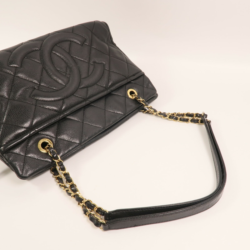 CHANEL 牛皮皮革Timeless CC Tote Bag金扣鏈帶手挽袋-7