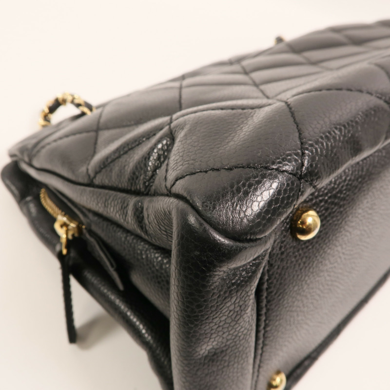 CHANEL 牛皮皮革Timeless CC Tote Bag金扣鏈帶手挽袋-11