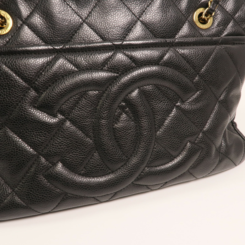 CHANEL 牛皮皮革Timeless CC Tote Bag金扣鏈帶手挽袋-13