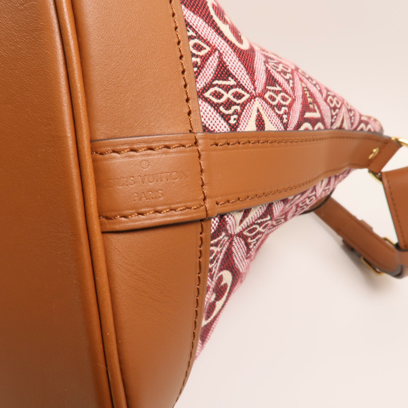 LOUIS VUITTON Monogram Jacquard Since 1854 Petit Noe金扣肩背袋-5