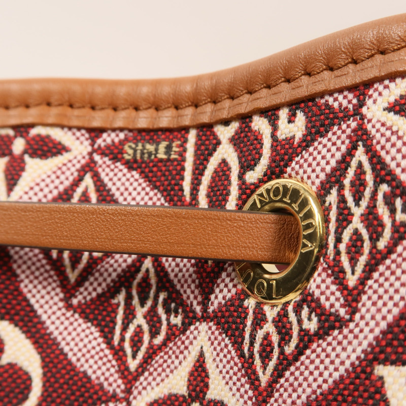 LOUIS VUITTON Monogram Jacquard Since 1854 Petit Noe金扣肩背袋-12