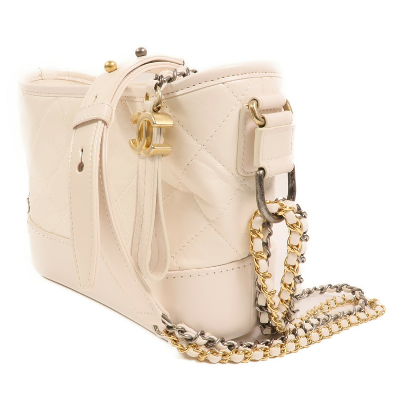 CHANEL 牛皮皮革Gabrielle鏈帶肩背袋-2