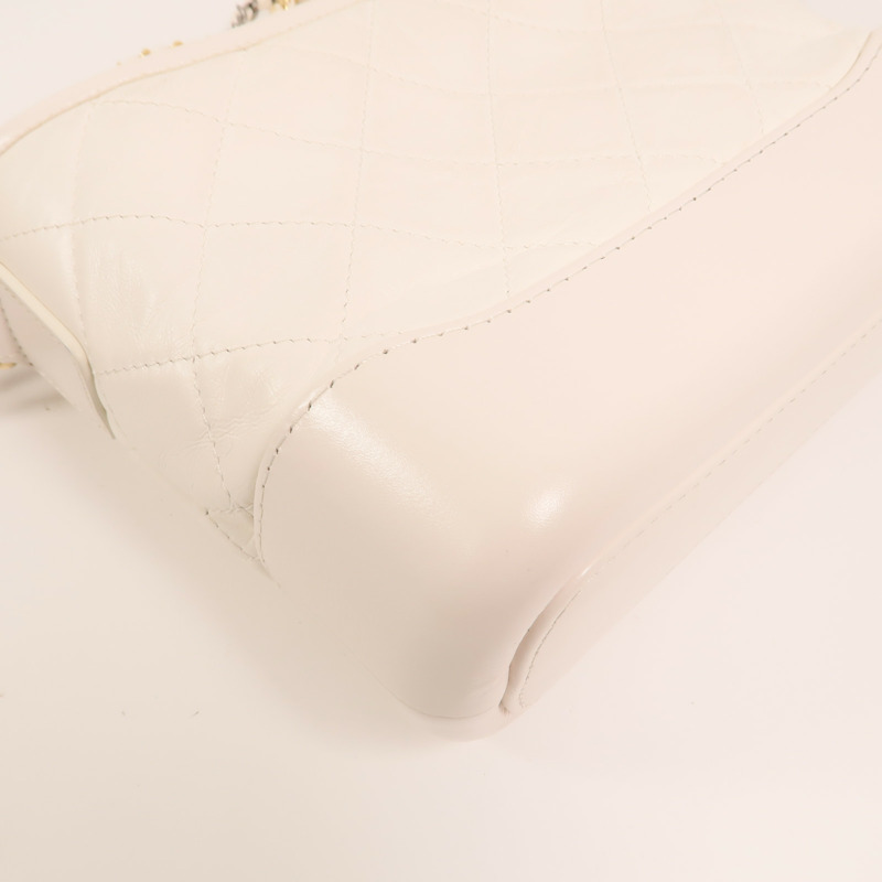 CHANEL 牛皮皮革Gabrielle鏈帶肩背袋-12