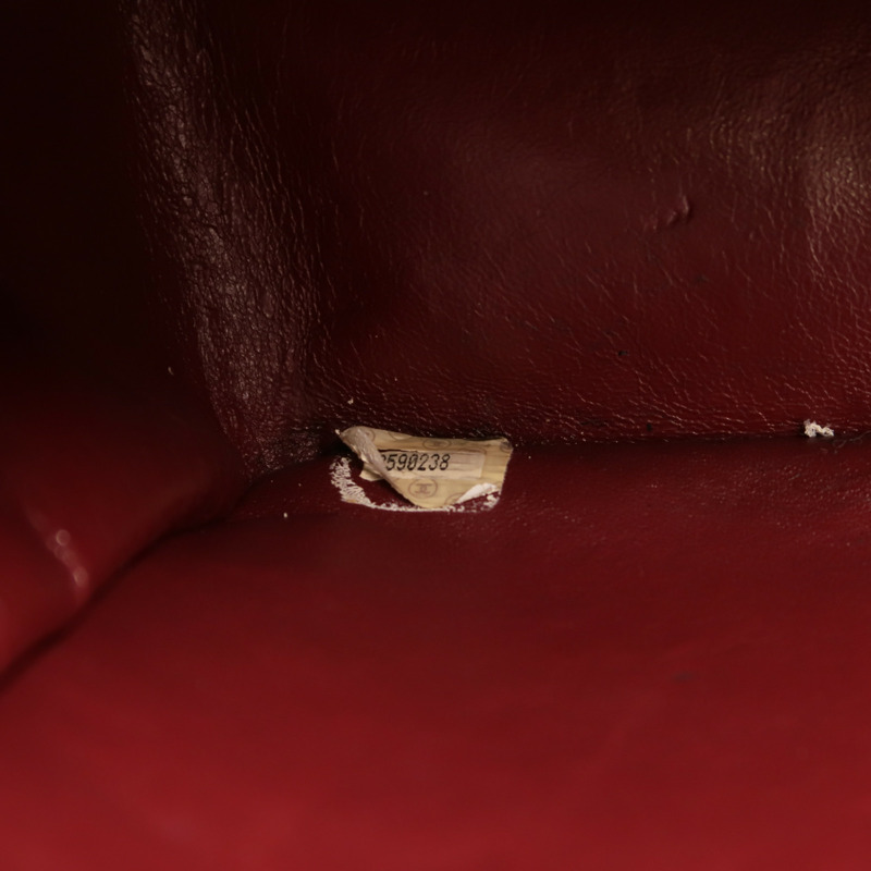 CHANEL 羊皮皮革Vintage Chain Shoulder金扣鏈帶肩背袋-6