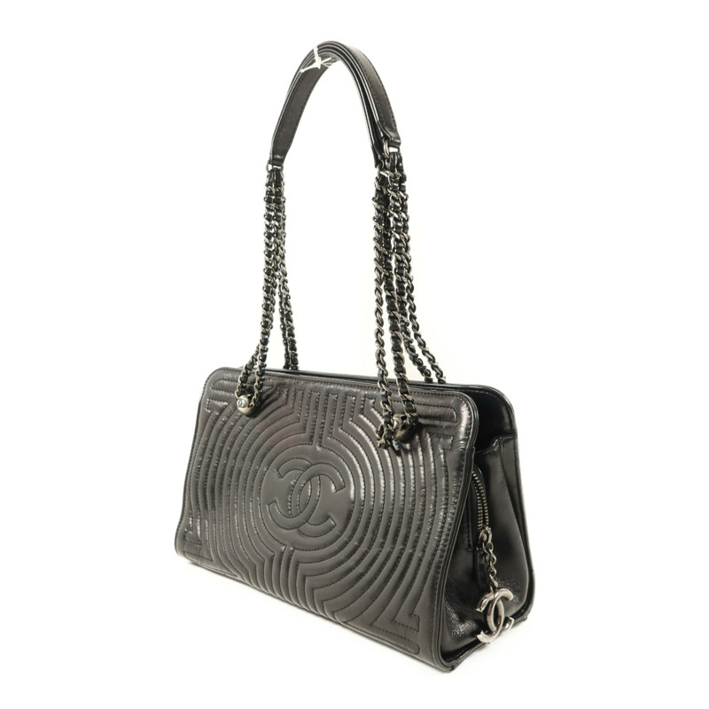 CHANEL 牛皮皮革Chain Shoulder鏈帶肩背袋-2