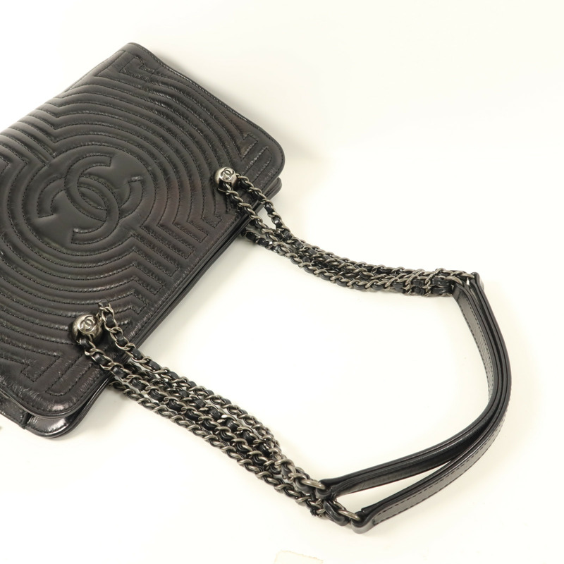 CHANEL 牛皮皮革Chain Shoulder鏈帶肩背袋-7