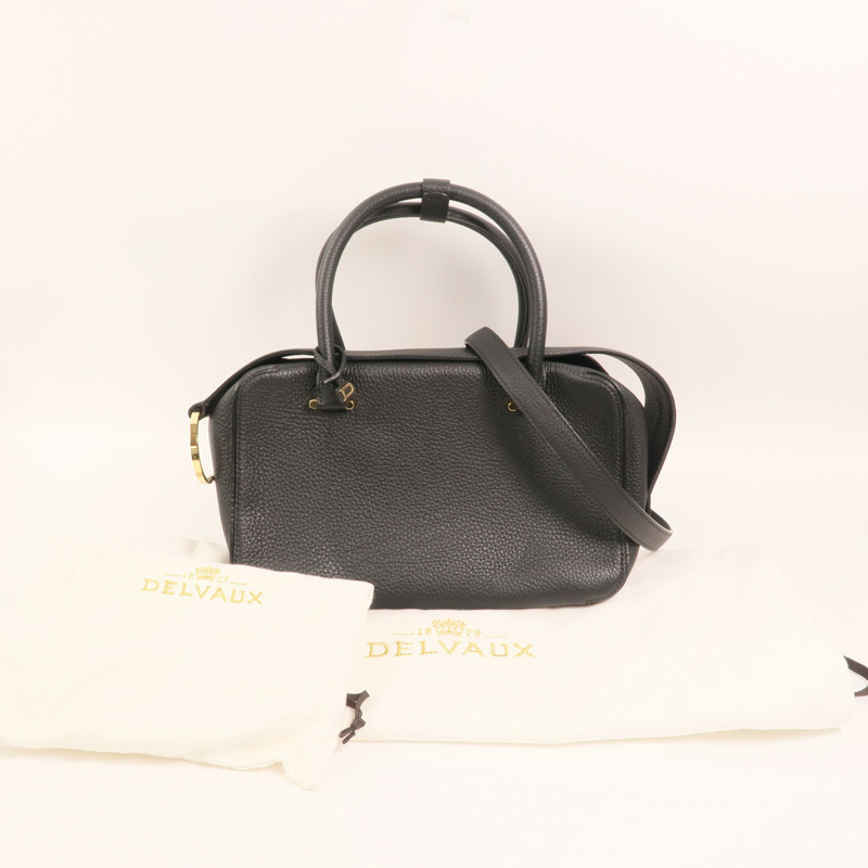 Delvaux 牛皮皮革Cool Box MM金扣手挽肩背兩用袋-7