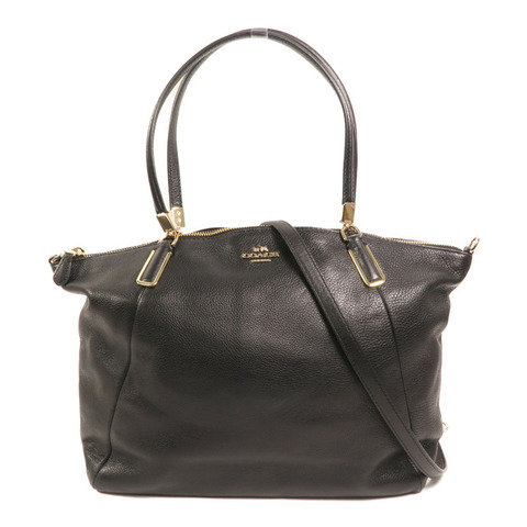 COACH 牛皮皮革Shoulder Bag金扣手挽肩背兩用袋