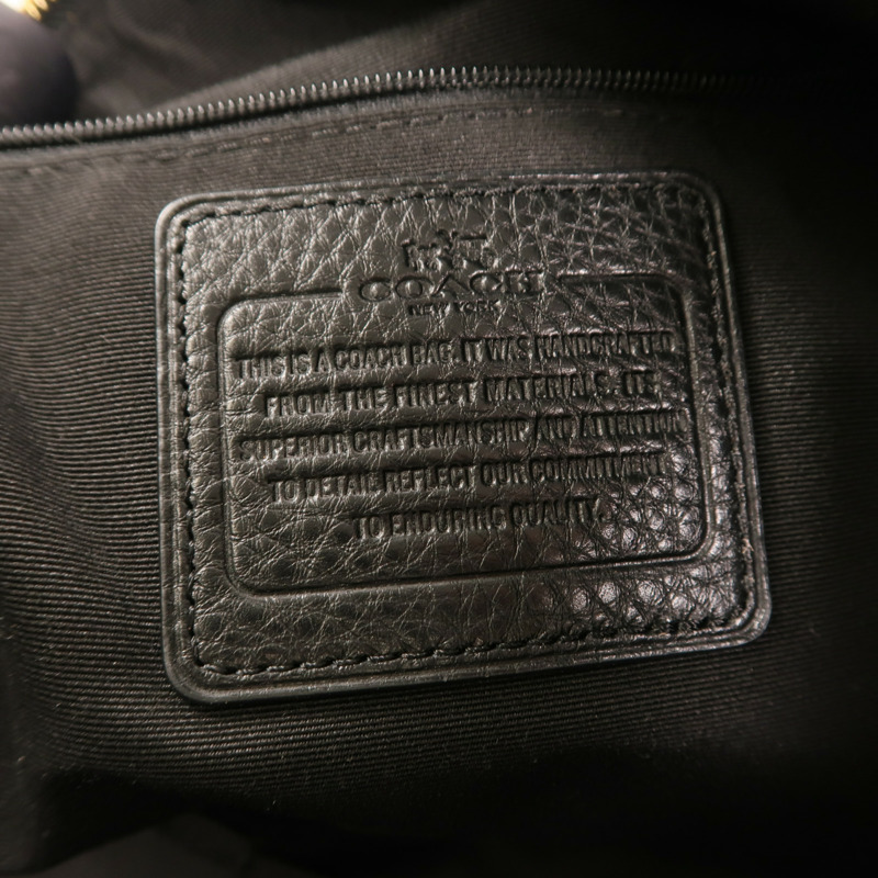 COACH 牛皮皮革Shoulder Bag金扣手挽肩背兩用袋-6