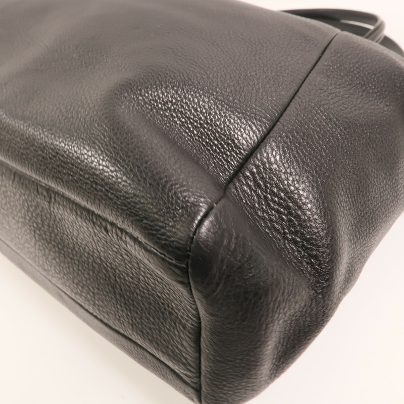 COACH 牛皮皮革Shoulder Bag金扣手挽肩背兩用袋-8