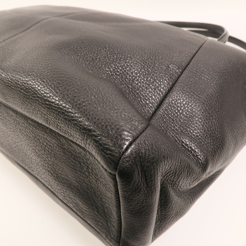 COACH 牛皮皮革Shoulder Bag金扣手挽肩背兩用袋-10