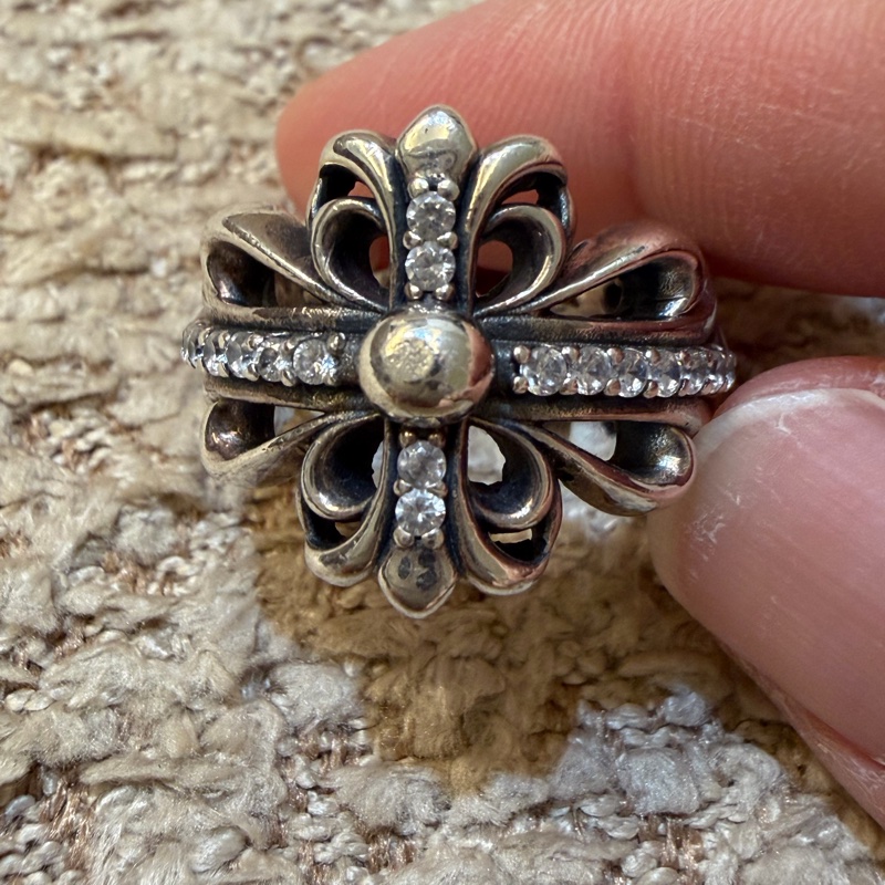 克羅心水鑽戒子-2