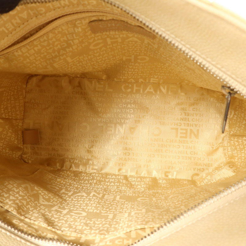 CHANEL 帆布/牛皮皮革Tote Bag銀扣手挽袋-4