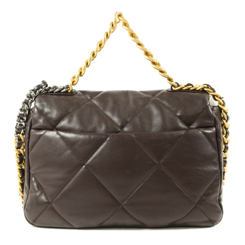 CHANEL 羊皮皮革Chanel 19手挽肩背兩用袋-1