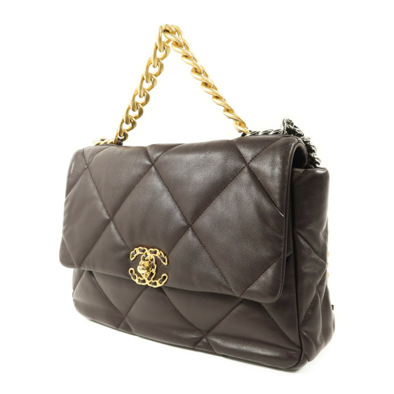 CHANEL 羊皮皮革Chanel 19手挽肩背兩用袋-2