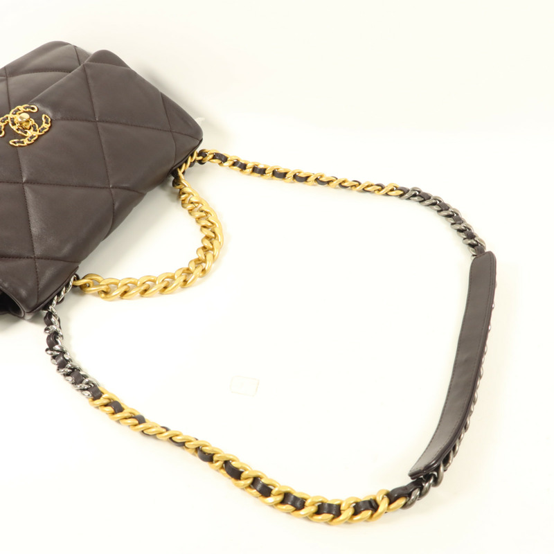CHANEL 羊皮皮革Chanel 19手挽肩背兩用袋-7