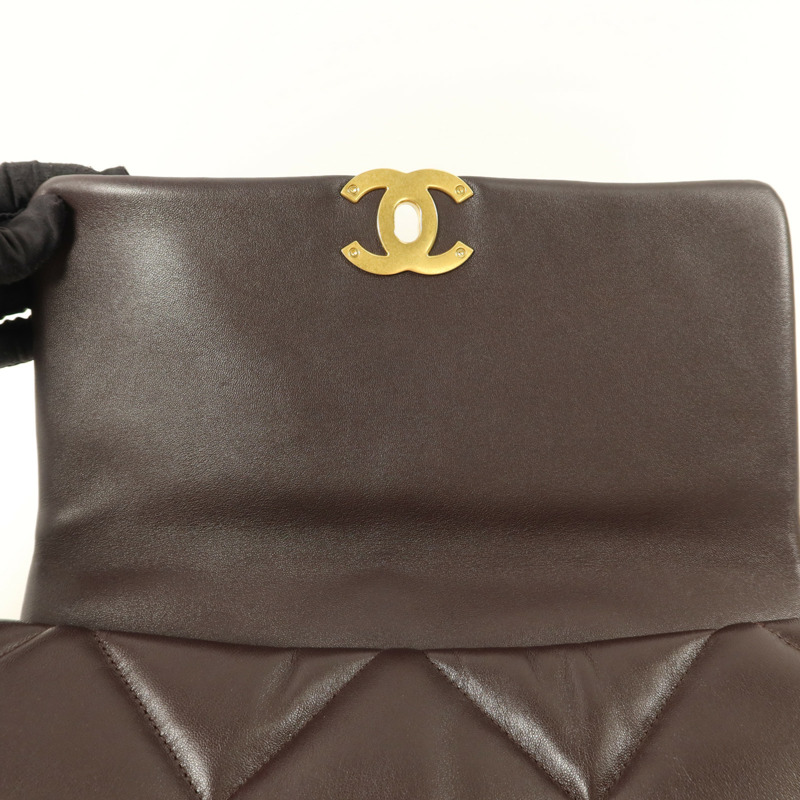 CHANEL 羊皮皮革Chanel 19手挽肩背兩用袋-11