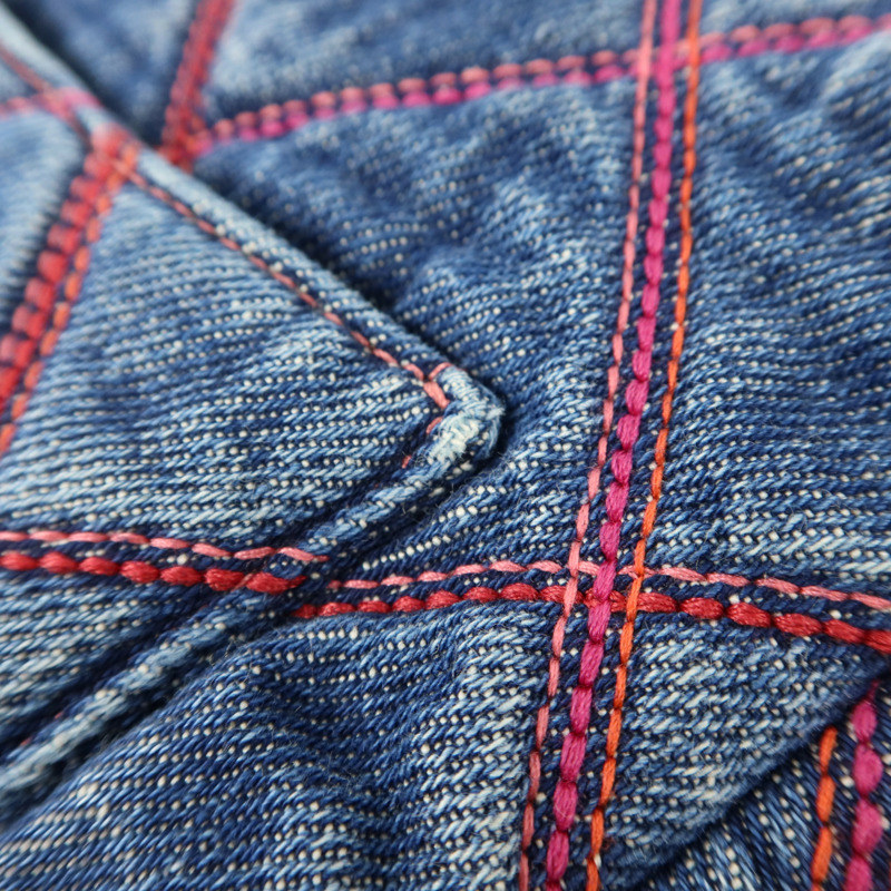 CHANEL 牛仔布料Chain Shoulder Bag銀扣鏈帶肩背袋-14