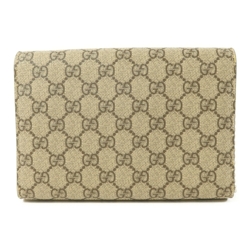 GUCCI 塗層帆布Dionysus GG銀扣鏈帶肩背袋-1