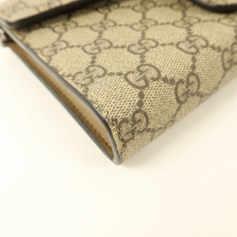 GUCCI 塗層帆布Dionysus GG銀扣鏈帶肩背袋-12