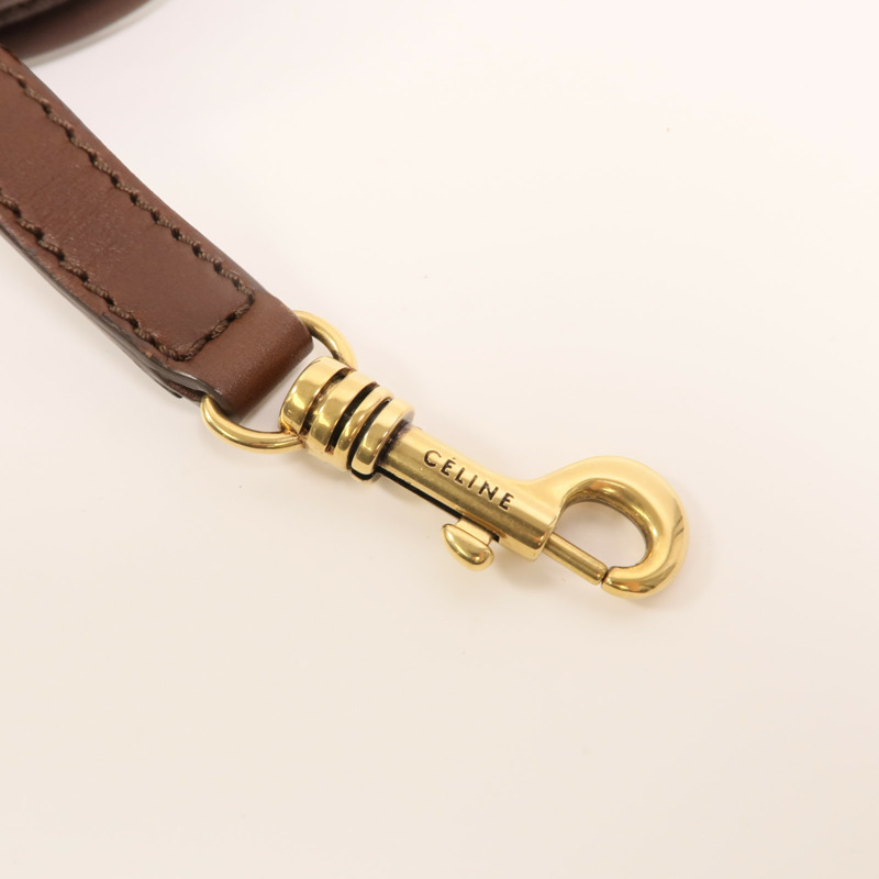 CELINE 羊毛/牛皮皮革Nano Luggage金扣手挽肩背兩用袋-12