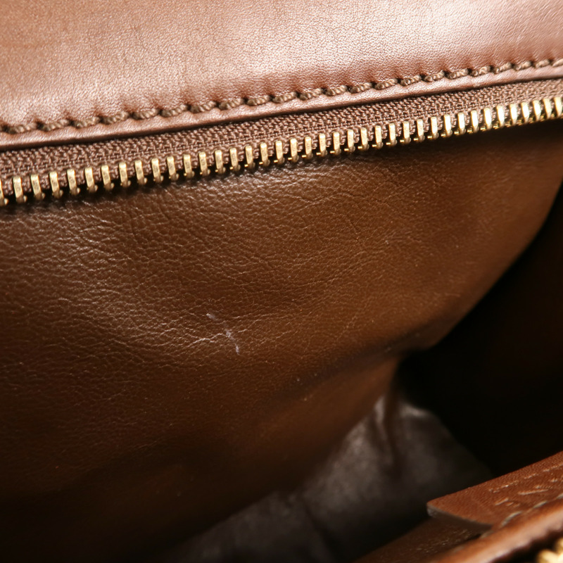 CELINE 羊毛/牛皮皮革Nano Luggage金扣手挽肩背兩用袋-14