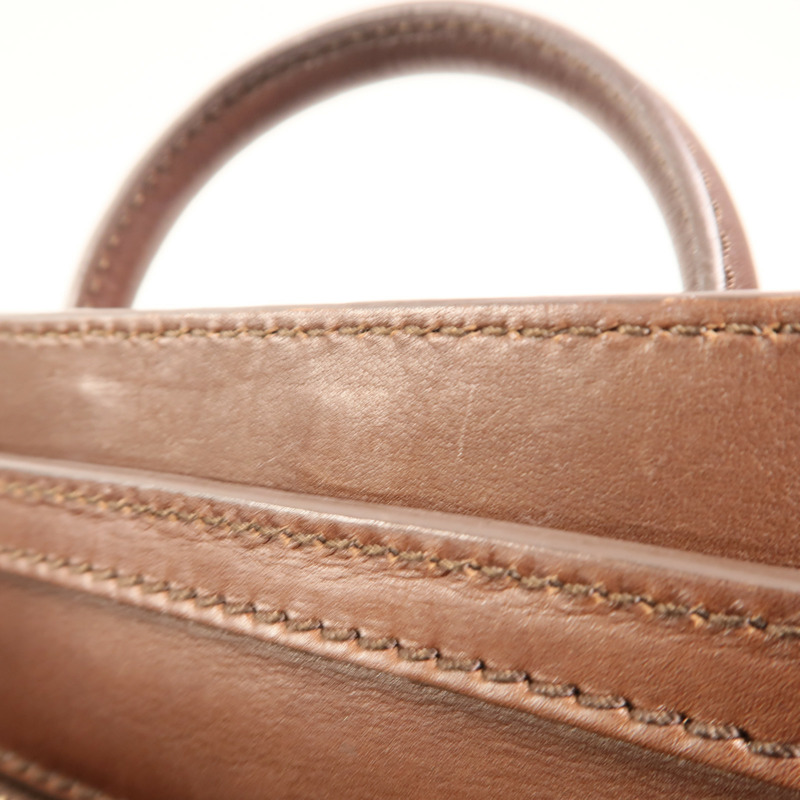 CELINE 羊毛/牛皮皮革Nano Luggage金扣手挽肩背兩用袋-15