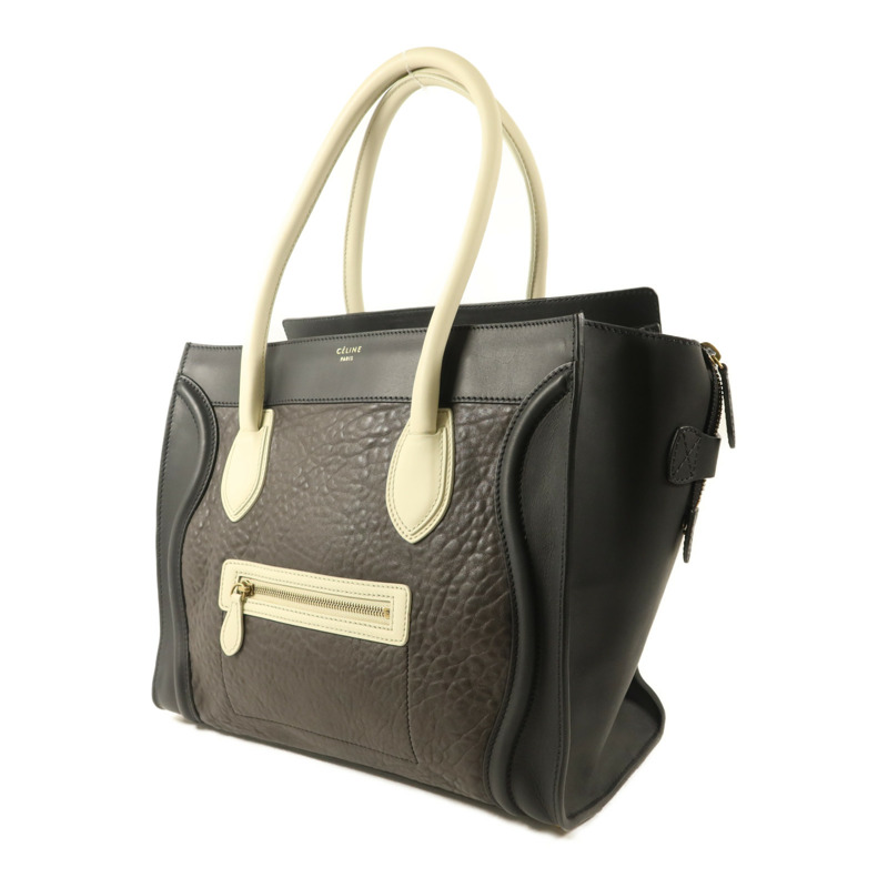 CELINE 牛皮皮革Medium Luggage金扣肩背袋-2