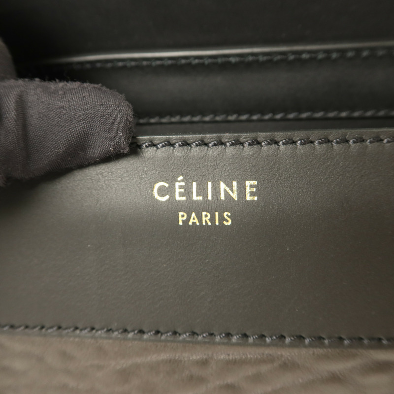 CELINE 牛皮皮革Medium Luggage金扣肩背袋-5