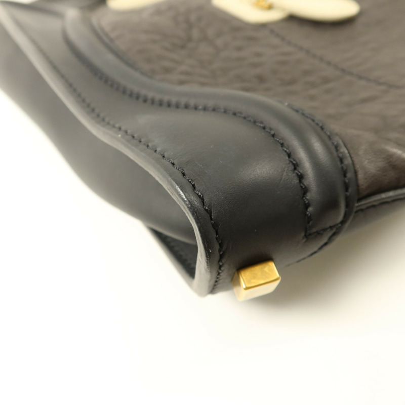 CELINE 牛皮皮革Medium Luggage金扣肩背袋-11