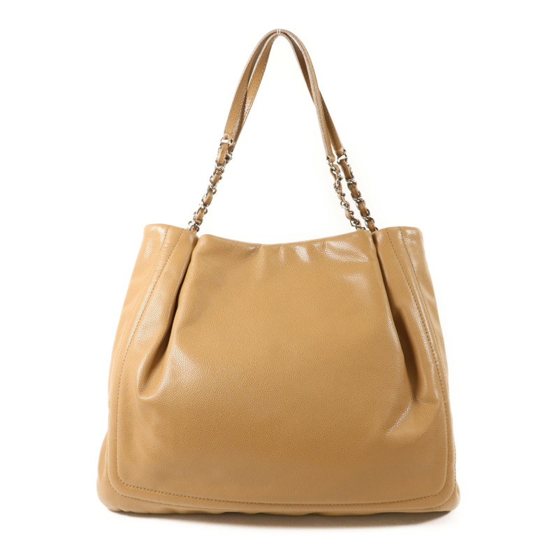 CHANEL 牛皮皮革Shoulder Bag銀扣鏈帶肩背袋-1