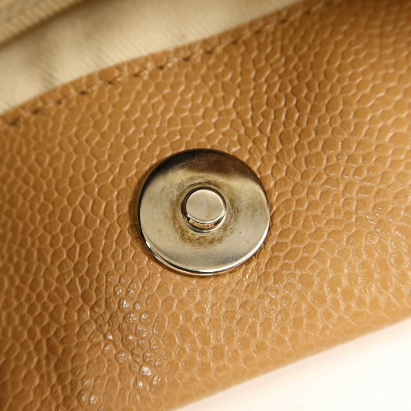 CHANEL 牛皮皮革Shoulder Bag銀扣鏈帶肩背袋-9