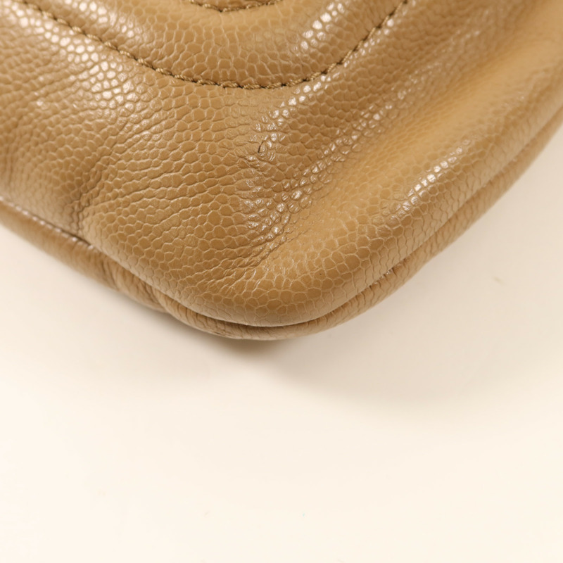 CHANEL 牛皮皮革Shoulder Bag銀扣鏈帶肩背袋-10