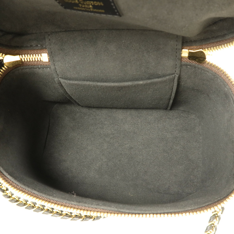 LOUIS VUITTON Monogram Reverse Vanity PM金扣手挽肩背兩用袋棕色-4