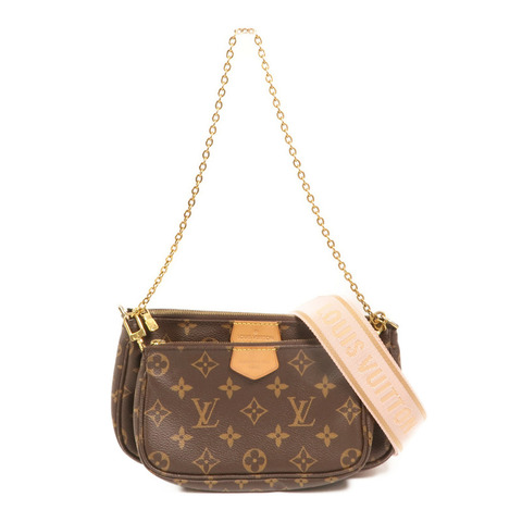 LOUIS VUITTON Monogram Multi Pochette Accessoires金扣手挽肩背兩用袋