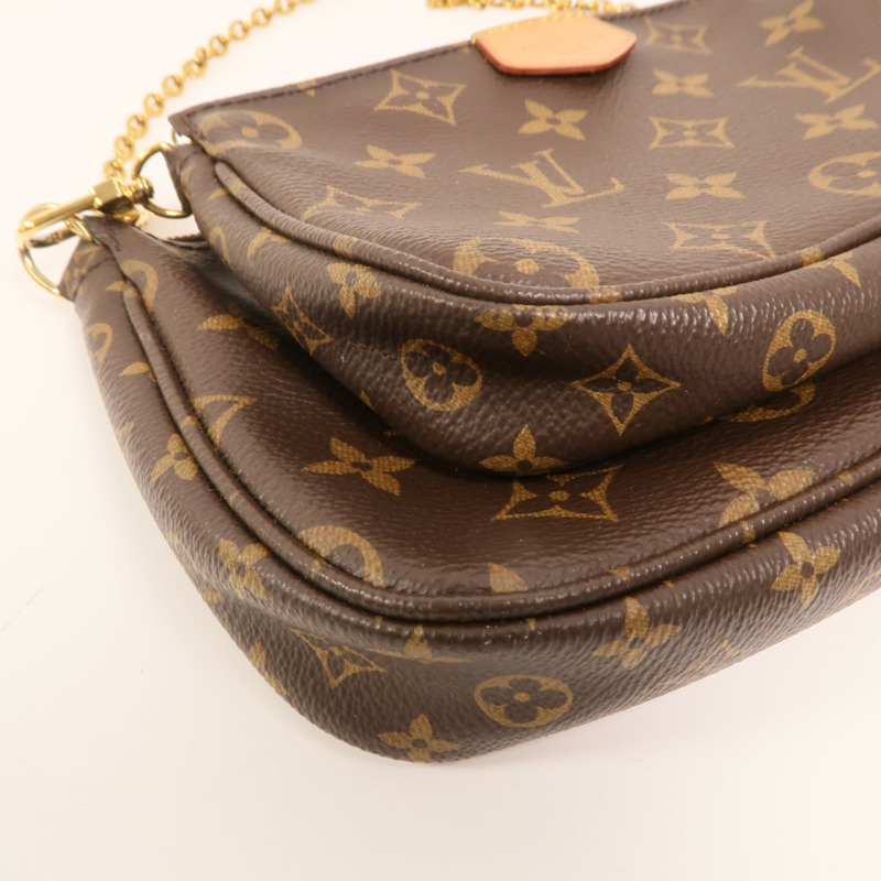 LOUIS VUITTON Monogram Multi Pochette Accessoires金扣手挽肩背兩用袋-10