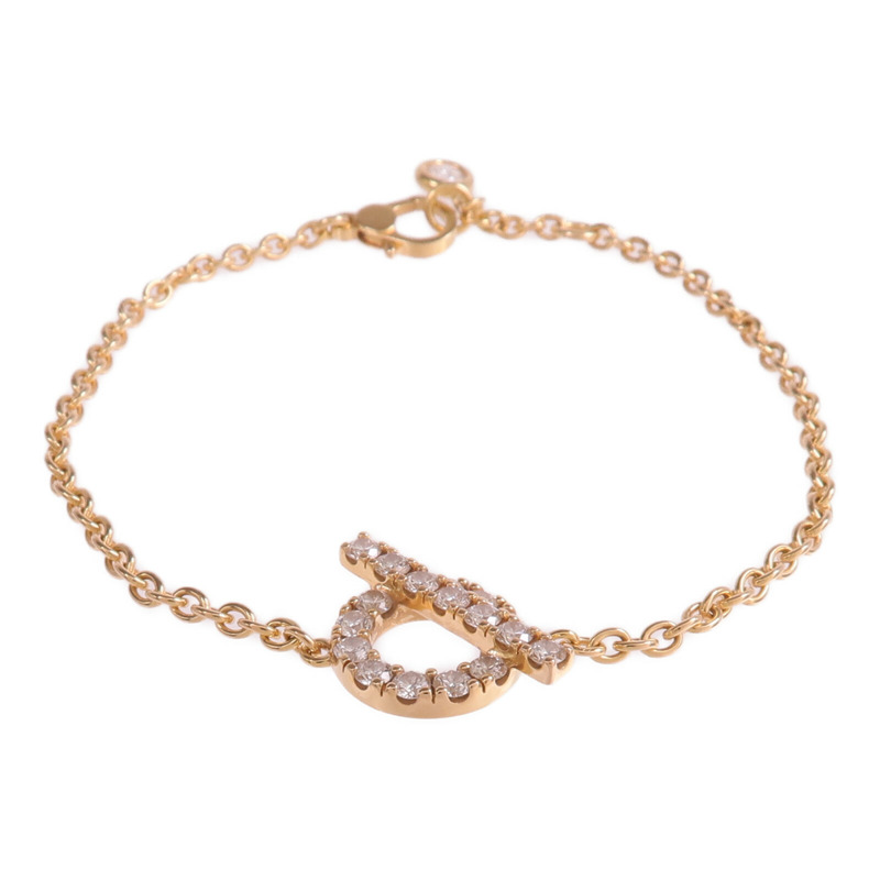 HERMES 18K玫瑰金Finesse Bracelet鑽石手鏈-1