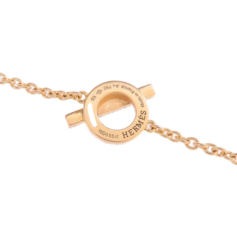 HERMES 18K玫瑰金Finesse Bracelet鑽石手鏈-7