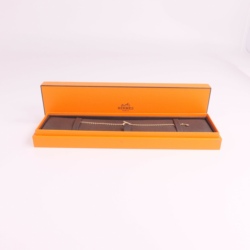 HERMES 18K玫瑰金Finesse Bracelet鑽石手鏈-8