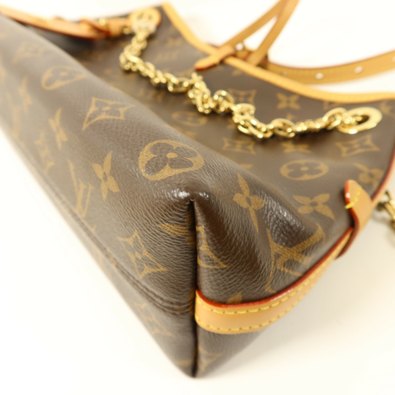 LOUIS VUITTON Monogram Carry All BB金扣鏈帶肩背袋-11